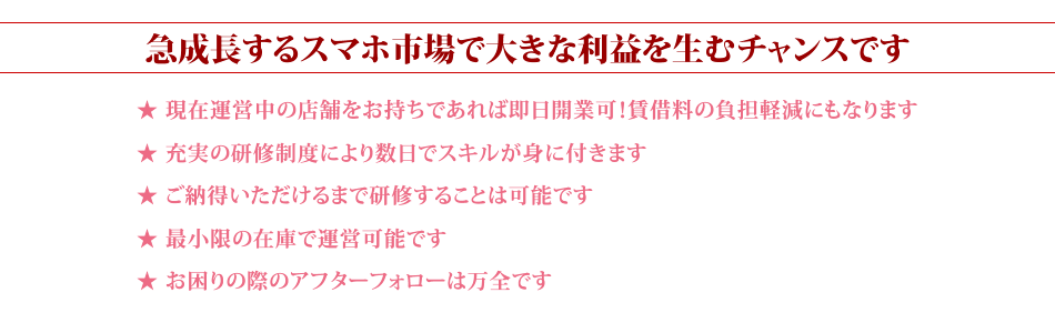 急成長するスマホ市場で大きな利益を生むチャンスです